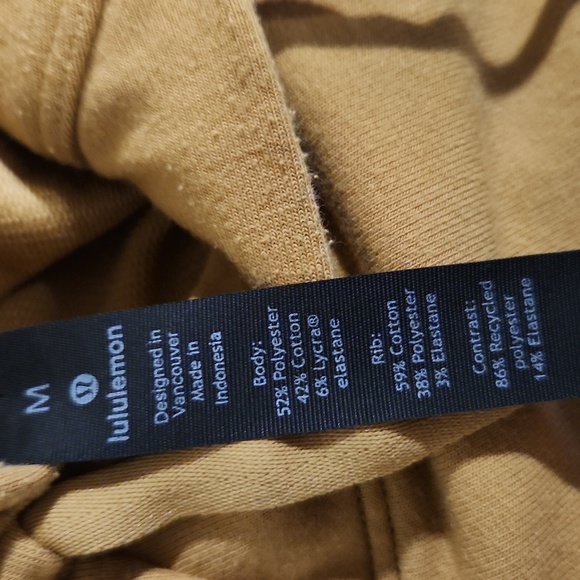 Lululemon city sweat hoodie pullover, M, Mustard color - Picture 9 of 11
